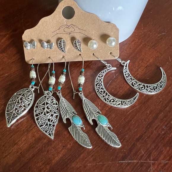 None Jewelry - NWT Boho Style Earrings -Set of 6